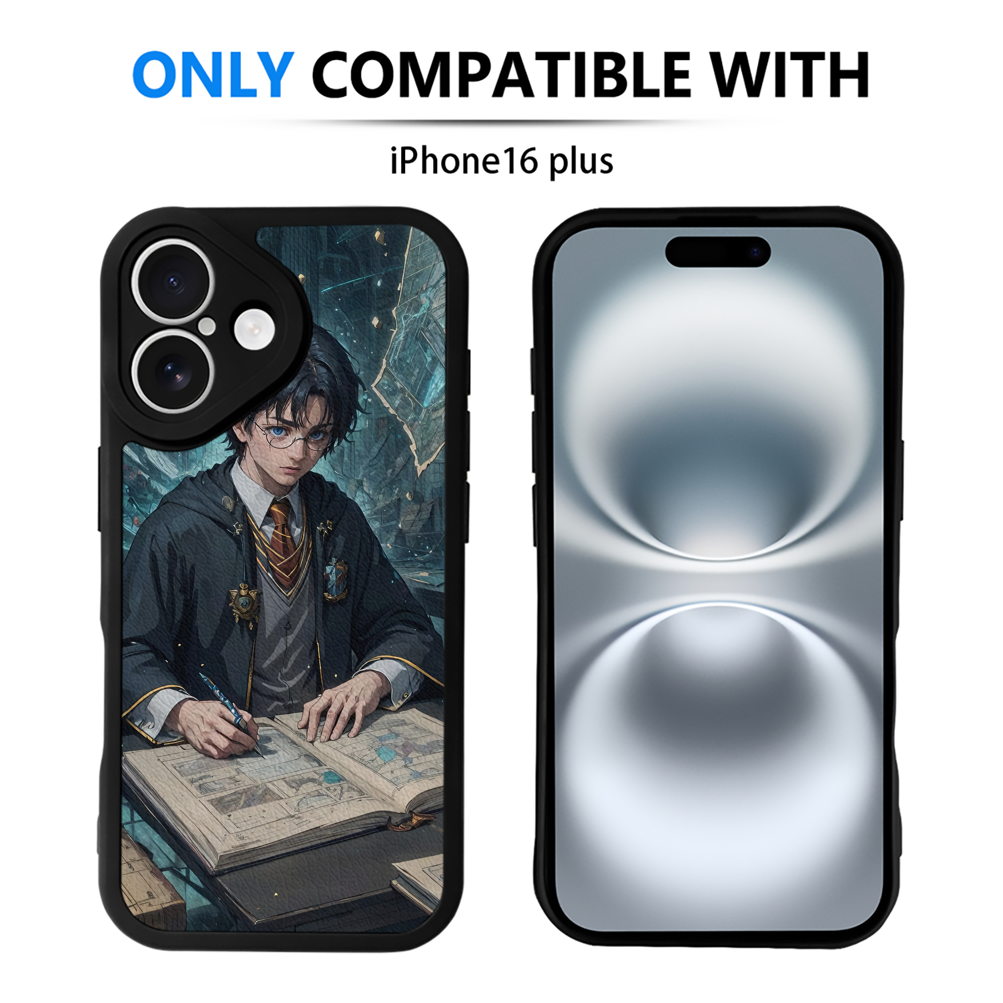 （画像用） Harry Potter ハリー・ポッターシリーズ 【iPhone 16シリーズ対応】シリコンスマホケース（レザー調） 材質：シリコン